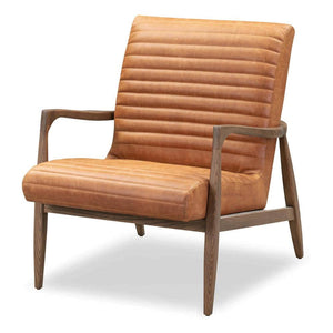 Rowan Cognac Tan Leather Arm Chair (Set of 1) - Stu's Home Improvement Outlet