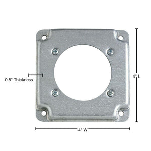 4 in. Pre - Galvanized Steel Square Electrical Box Surface Cover (RS14 - 10R) - Stu's Home Improvement Outlet