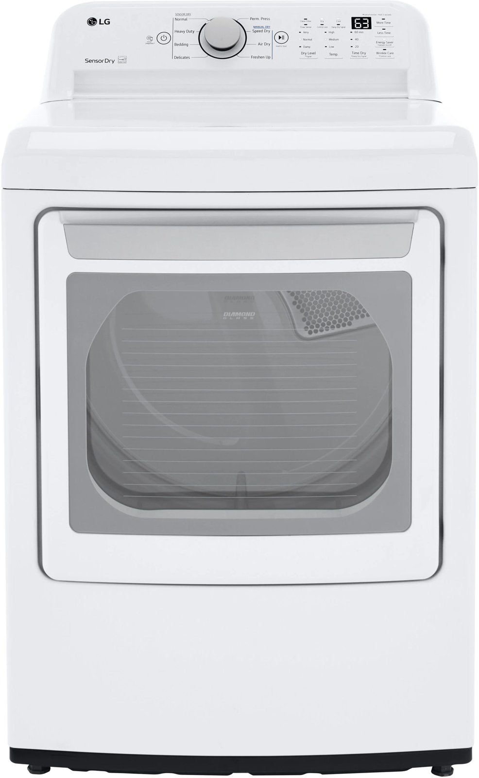 LG 7.3-cu ft Vented Electric Dryer (White) ENERGY STAR