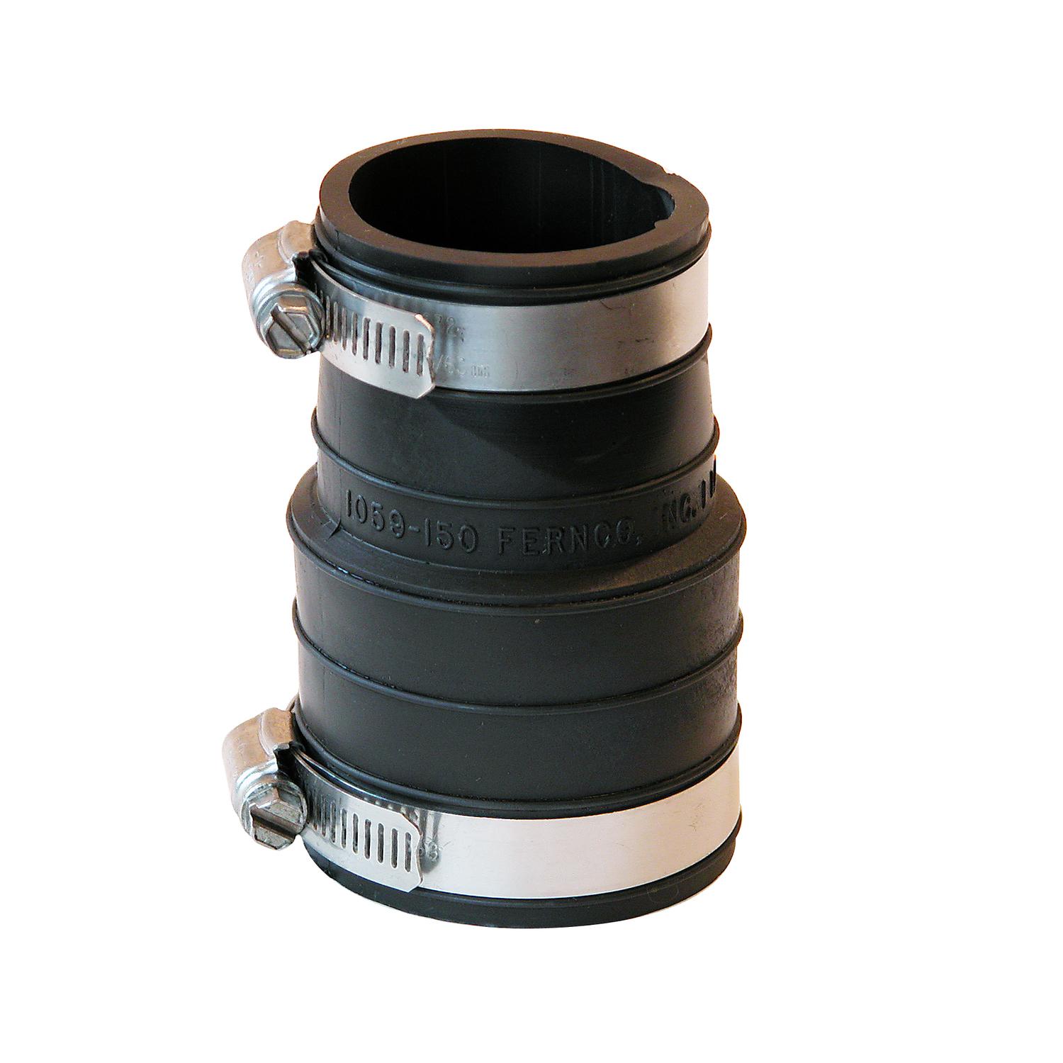 Fernco Schedule 40 1 - 1/2 in. Socket X 1 - 1/2 in. D Socket PVC 3 in. Flexible Coupling 1 pk - Stu's Home Improvement Outlet