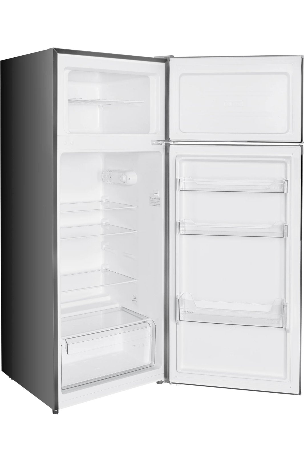 Impecca 7.3-cu ft Counter-Depth 21.7-in Wide Top-Freezer Refrigerator ( Stainless steel )