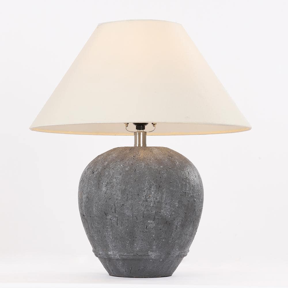21.65 in. Dark Gray Ceramic Table Lamp - Stu's Home Improvement Outlet