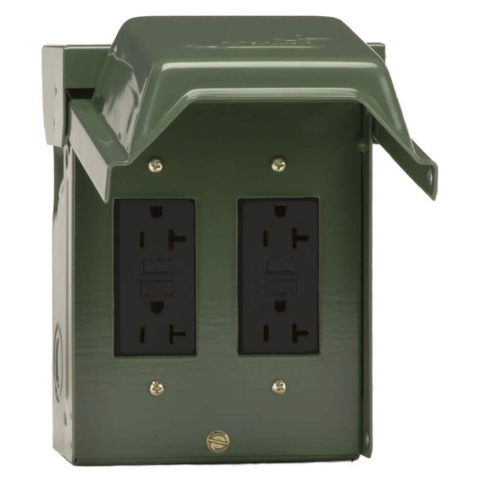 Midwest Electric Products 2-20 Amp Backyard Outlet with GFCI Receptacles