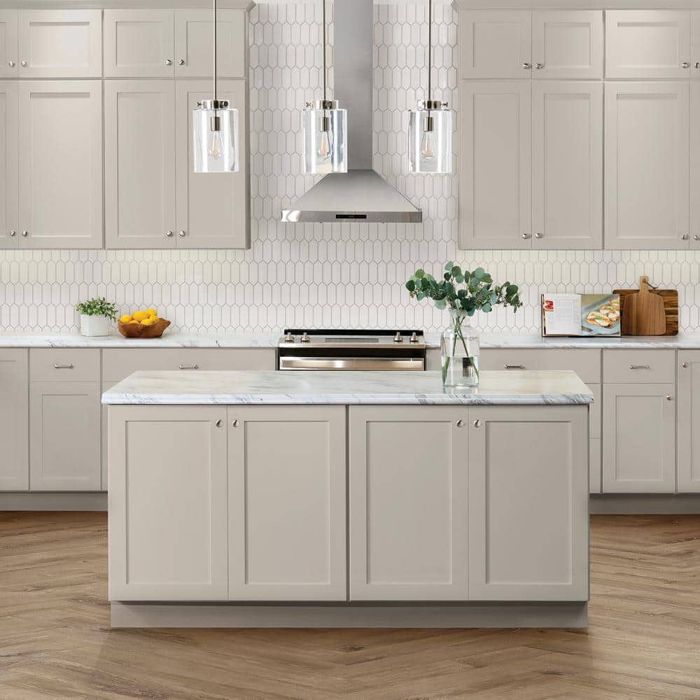 Avondale 30 in. W x 12 in. D x 18 in. H Ready to Assemble Plywood Shaker Microwave Wall Kitchen Cabinet in Dove Gray