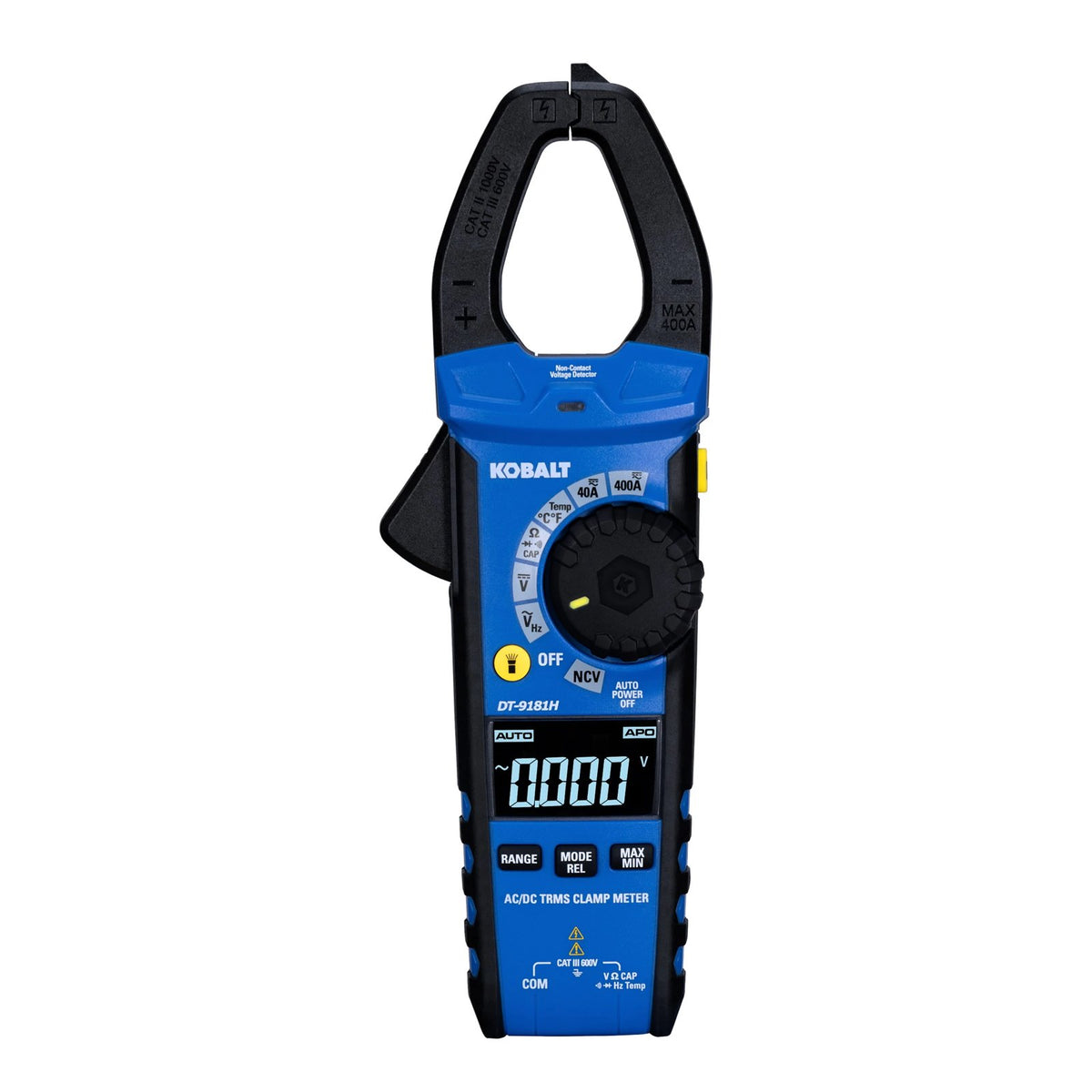 Kobalt Lcd Display Clamp Meter Multimeter 400 Amp 600-Volt