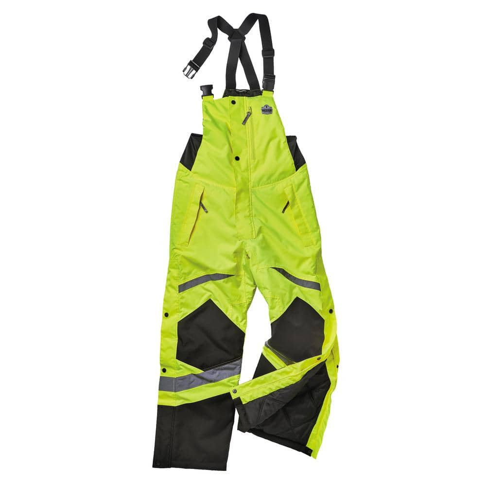 GloWear L Lime Class E Insulated Bib Overall