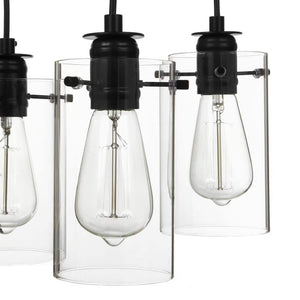 Regan 3 - Light Espresso Pendant Hanging Light with Clear Glass Shades, Industrial Kitchen Pendant Lighting - Stu's Home Improvement Outlet