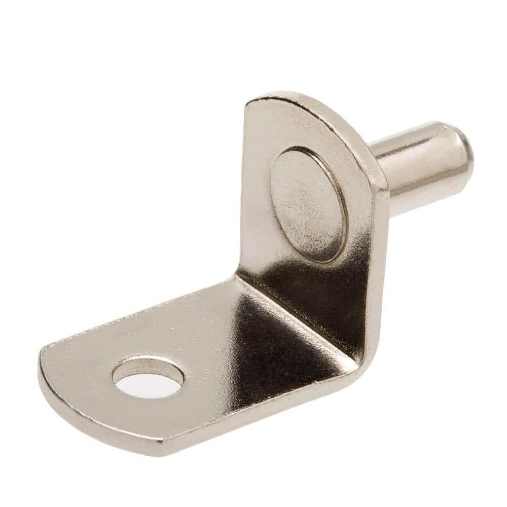 5 mm Nickel Plated Angled Shelf Support Value Pack (24-Piece)