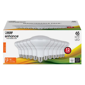 65 - Watt Equivalent BR30 Dimmable CEC Enhance 90+ CRI E26 Medium Base Flood LED Light Bulb, Soft White 2700K (12 - Pack) - Stu's Home Improvement Outlet