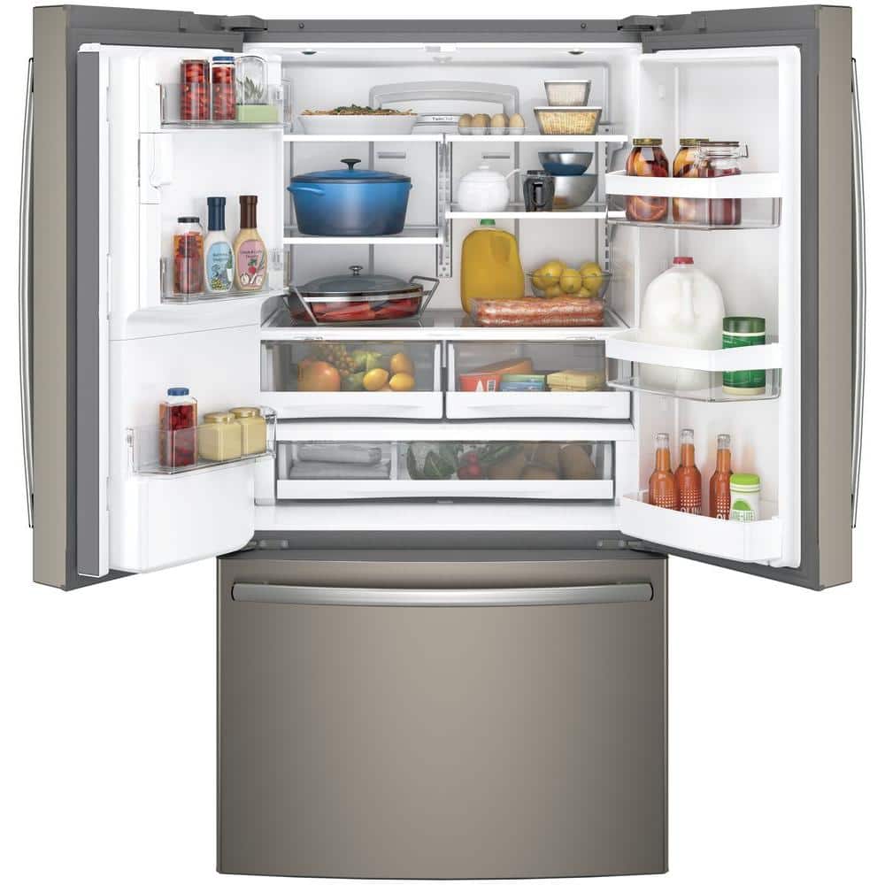 27.8 cu. ft. French Door Refrigerator in Slate, Fingerprint Resistant and ENERGY STAR (GFE28GMKVES)