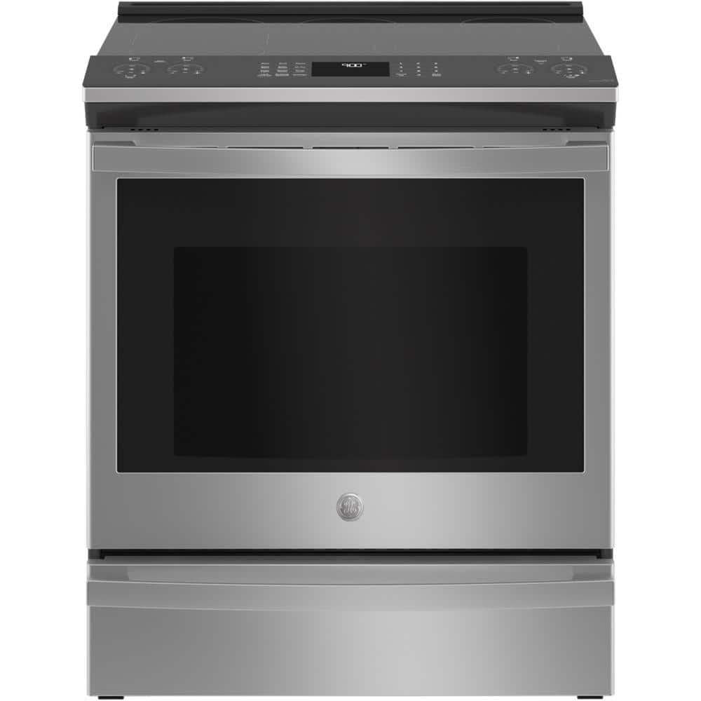 Profile 30 in. 5 Burner Element Smart Slide-In Electric Range in Fingerprint Resistant Stainless w/ Convection, Air Fry