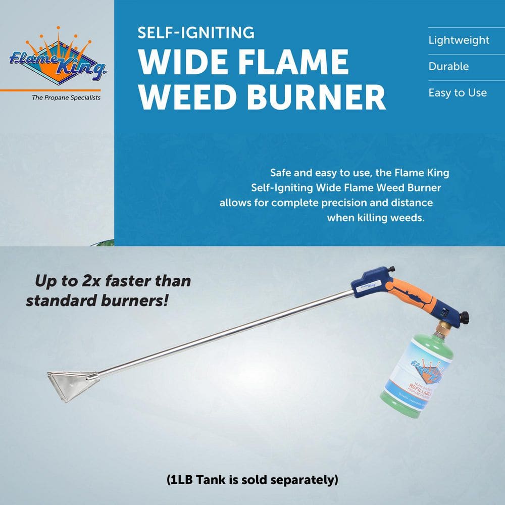 Wide Flame Weed Burner Propane Torch Self Igniting