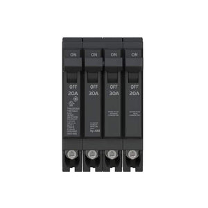 Q - Line 2 - 20 Amp Single - Pole 1 - 30 Amp Double - Pole Quad 120/240 - Volts Circuit Breaker - Stu's Home Improvement Outlet