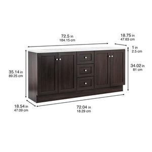 Bannister 73 in. Double Sink Dusk Bath Vanity - Stu's Home Improvement Outlet