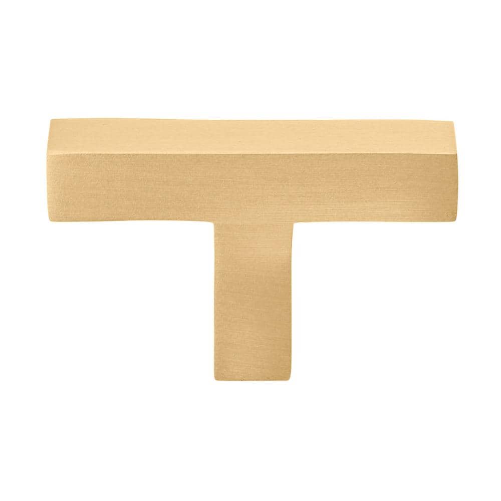 2 in. Satin Gold Finish Solid Square Cabinet Knob (10 - Pack) - Stu's Home Improvement Outlet