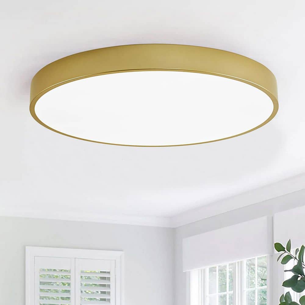 15.74 in. Round LED Flush Mount Light 36 Watt Classic Close to Ceiling Light for Kitchen Hallway