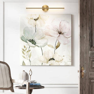 Byers 23.6 in. 1 - Light Gold Modern Linear 3000K Warm Light LED Bathroom Vanity Light Wall Sconce with Round Backplate - Stu's Home Improvement Outlet