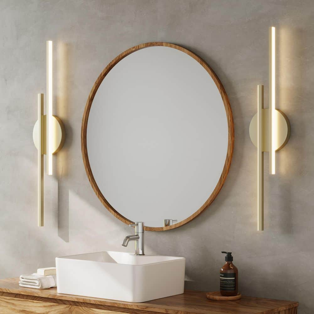 21.5 in. 2 - Light Gold Bathroom LED Vanity Light Bar Dimmable Sconces Wall Lighting for Mirrors(2 - Pack) - Stu's Home Improvement Outlet