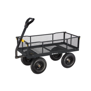 1,200 lb. Heavy - Duty Steel Utility Garden Cart, 6 cu. ft. Capacity, 13 in. Pneumatic Wheels, 2 - in - 1 Pull or Tow Handle - Stu's Home Improvement Outlet