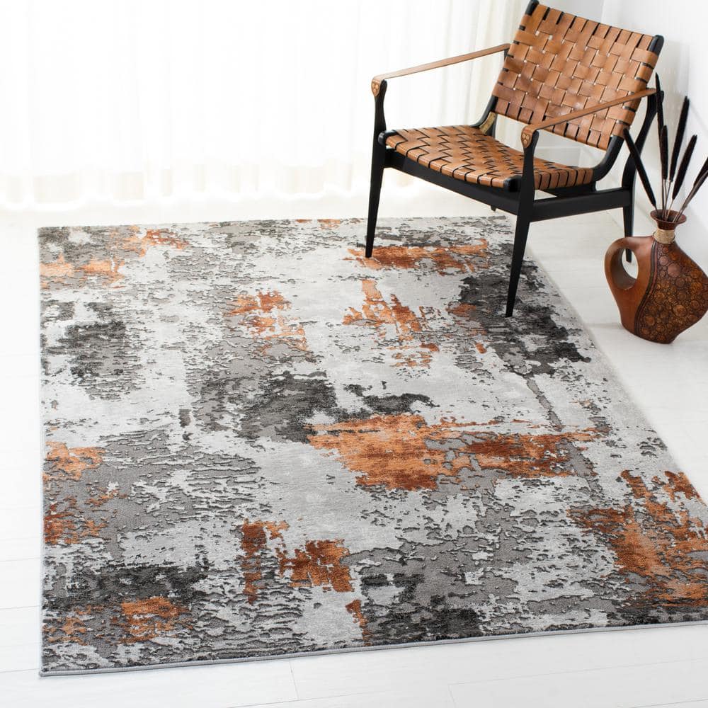 Craft Gray/Brown Doormat 3 ft. x 5 ft. Gradient Abstract Area Rug