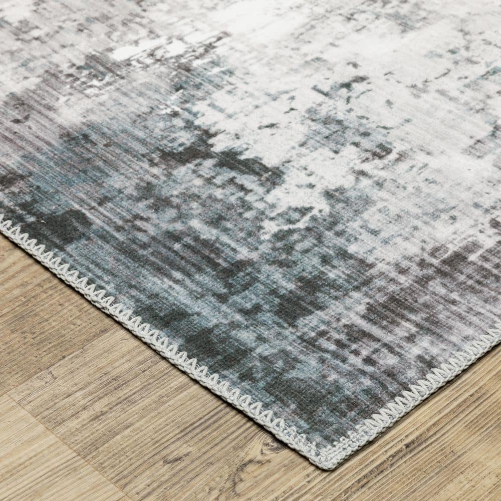 Harmony Gray Doormat 2 ft. x 3 ft. Indoor Machine Washable Scatter Rug