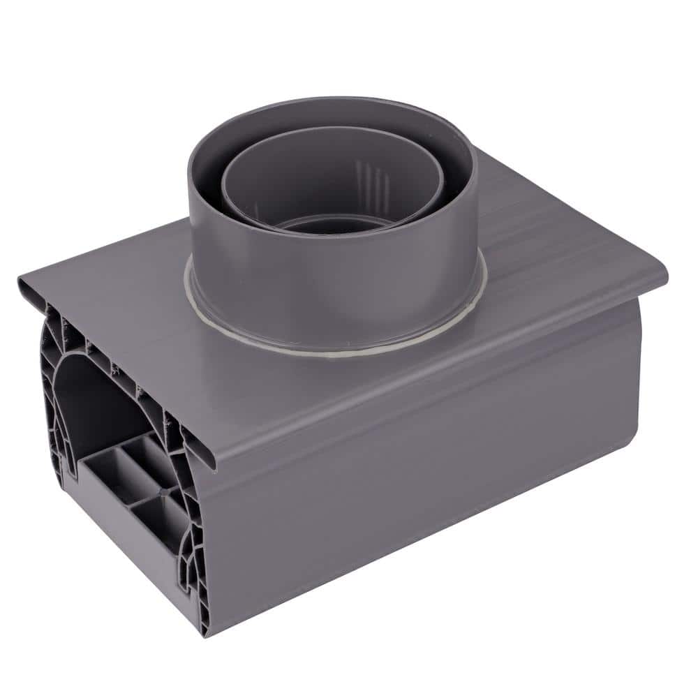 7 in. Spee-D Channel Drain with Grate and 3 in. and 4 in. Bottom Outlet