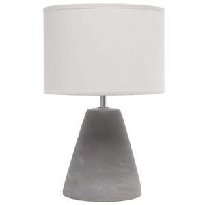 14.2 in. Gray Pinnacle Concrete Table Lamp with Gray Shade - Stu's Home Improvement Outlet