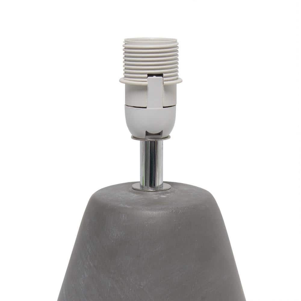 14.2 in. Gray Pinnacle Concrete Table Lamp with Gray Shade - Stu's Home Improvement Outlet