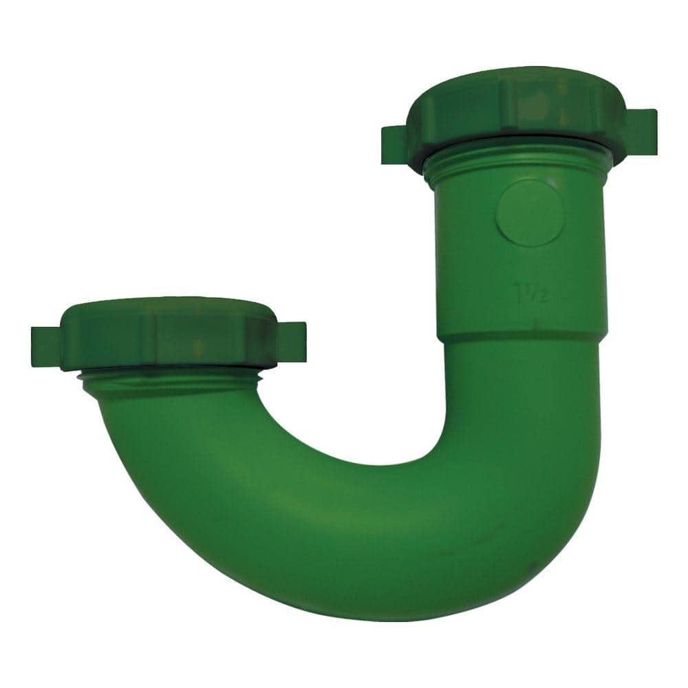 1-1/2 in. x 1-1/2 in. Rubber Squeeze Clean J-Bend with 1/4 Reduction Washer