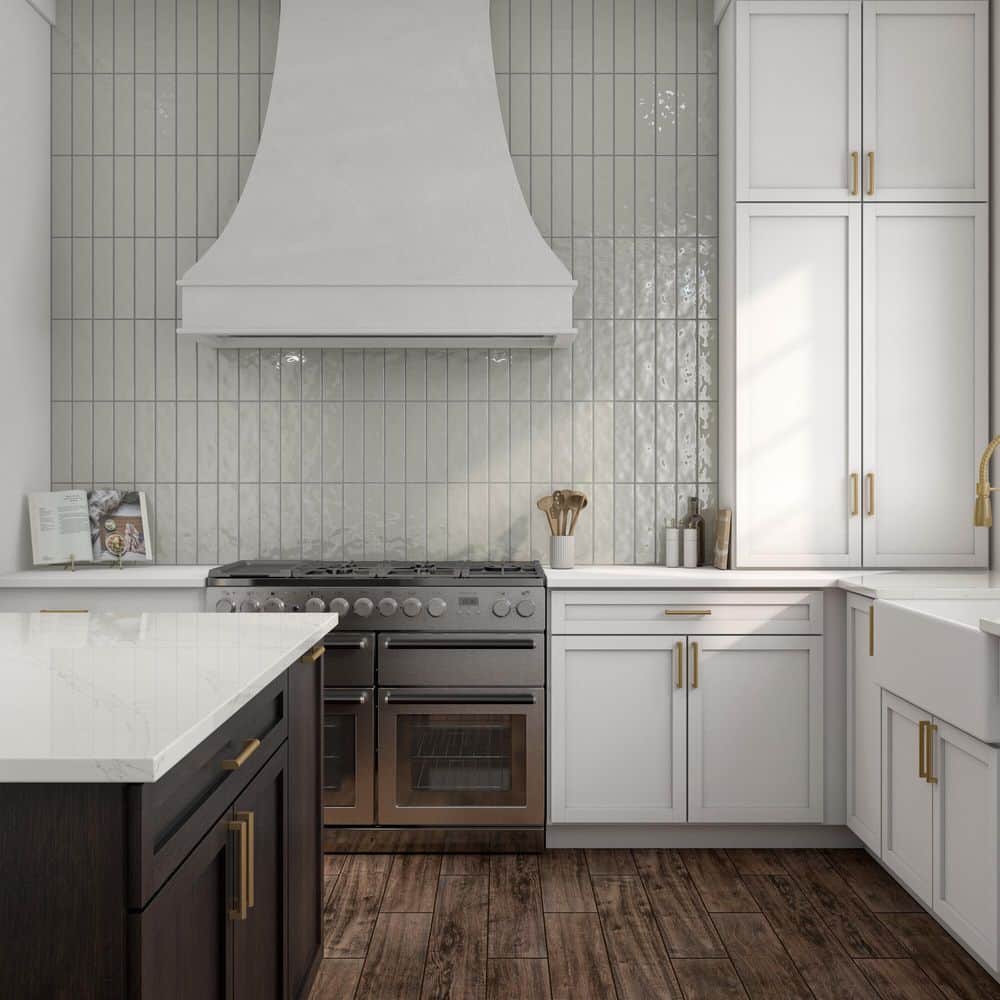 LuxeCraft Grey Mist 3 in. x 12 in. Glossy Ceramic Wall Tile (12 sq. ft. /Case)