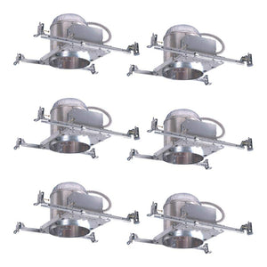 H7 6 in. Aluminum Recessed Lighting Housing for New Construction Ceiling, Insulation Contact (6 - Pack) - Stu's Home Improvement Outlet