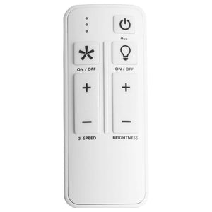 White Universal 3 - speed Damp Rated Ceiling Fan Remote Control with Dimmer - Stu's Home Improvement Outlet