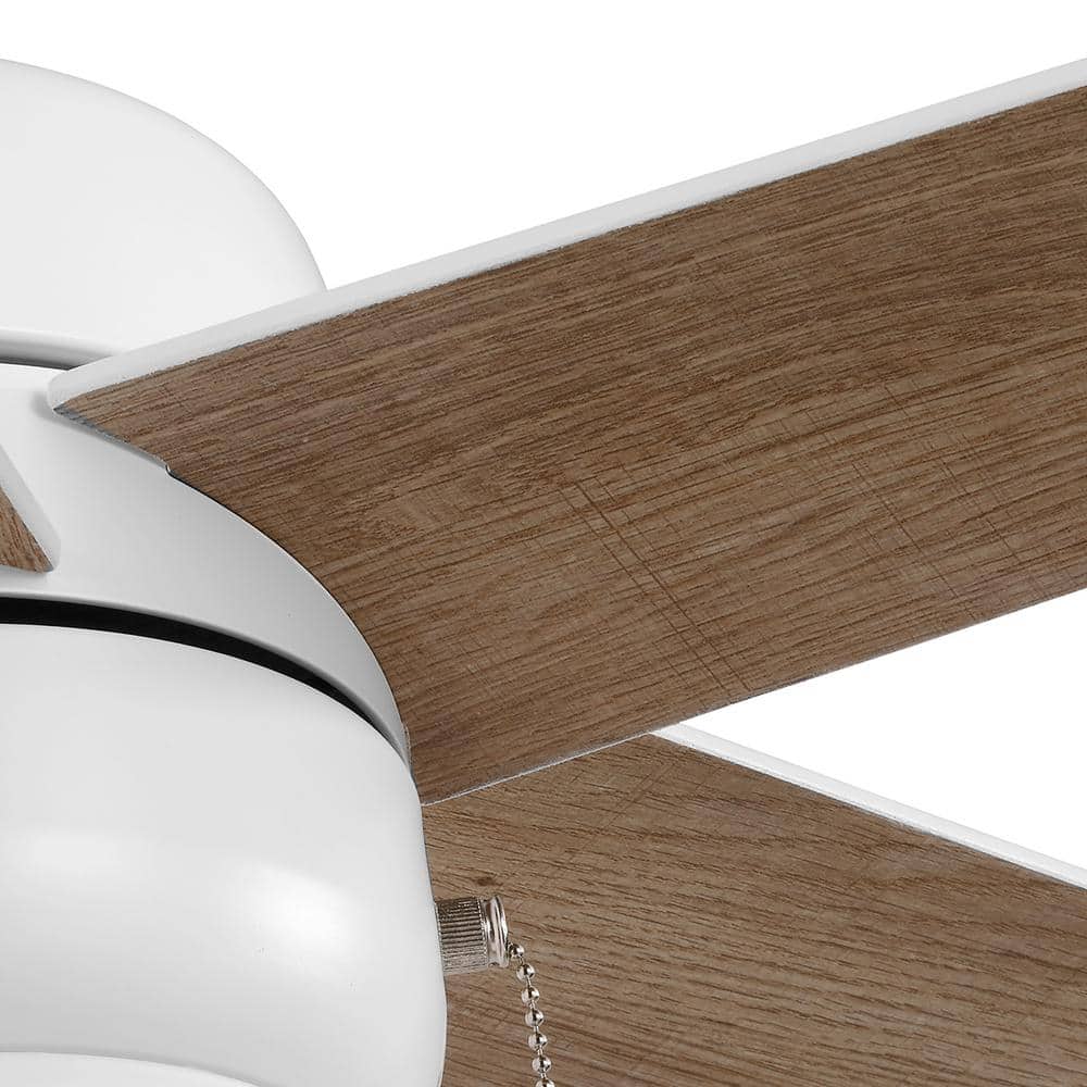 Hampton Bay Mena 44 in. LED Indoor/Outdoor Matte White Ceiling Fan with Light Kit and Reversible Blades Included - Stu's Home Improvement Outlet