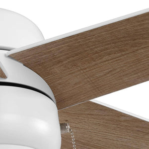 Hampton Bay Mena 44 in. LED Indoor/Outdoor Matte White Ceiling Fan with Light Kit and Reversible Blades Included - Stu's Home Improvement Outlet