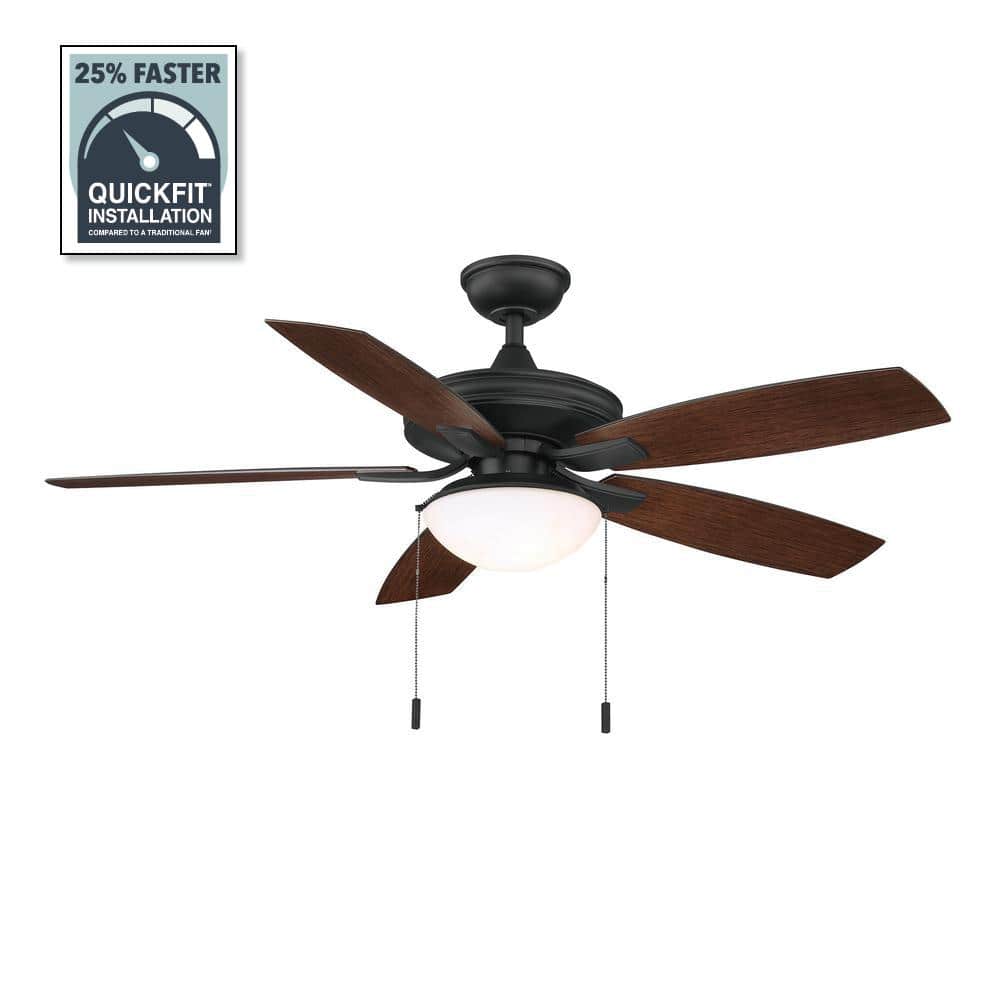 Hampton Bay Gazebo III 52 in. Indoor/Outdoor Wet Rated Natural Iron Ceiling Fan with LED Bulbs Included - Stu's Home Improvement Outlet