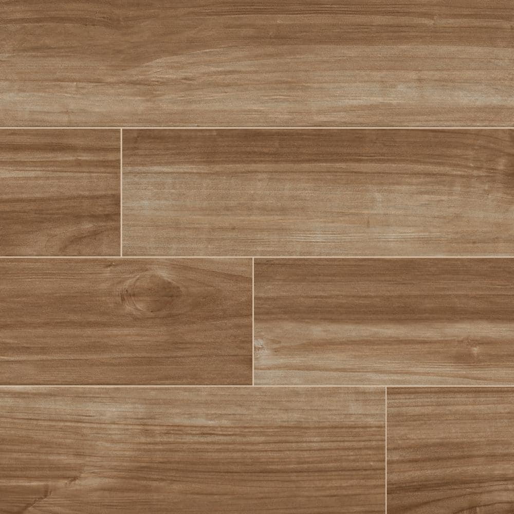 Havenwood Saddle 8 in. x 36 in. Matte Porcelain Wood Look Floor and Wall Tile (14 sq. ft./Case) - Stu's Home Improvement Outlet