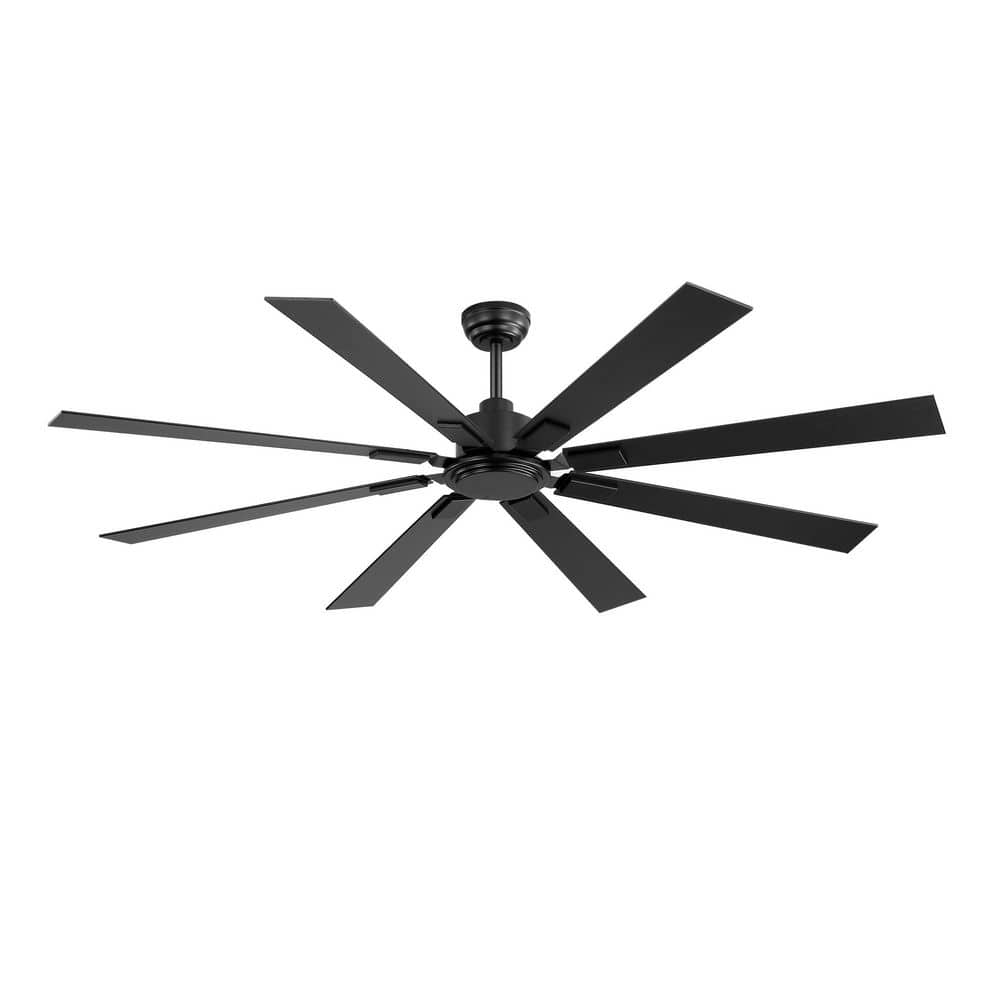 72 in. Indoor/Outdoor DC Motor Matte Black Ceiling Fan with Remote Control Included - Stu's Home Improvement Outlet