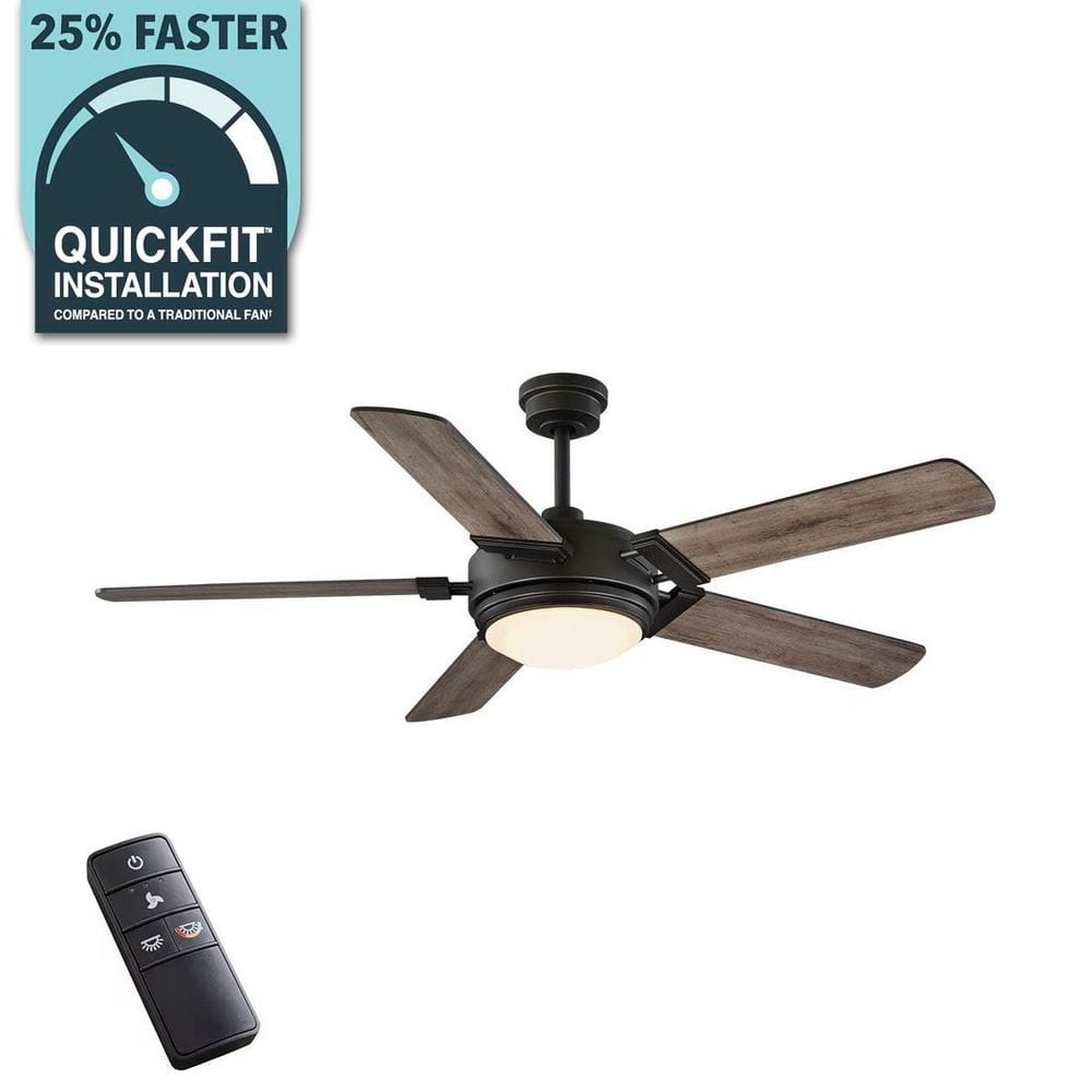 Blakeridge 60 in. White Color Changing Integrated LED Bronze Indoor/Outdoor Ceiling Fan with Light Kit and Remote