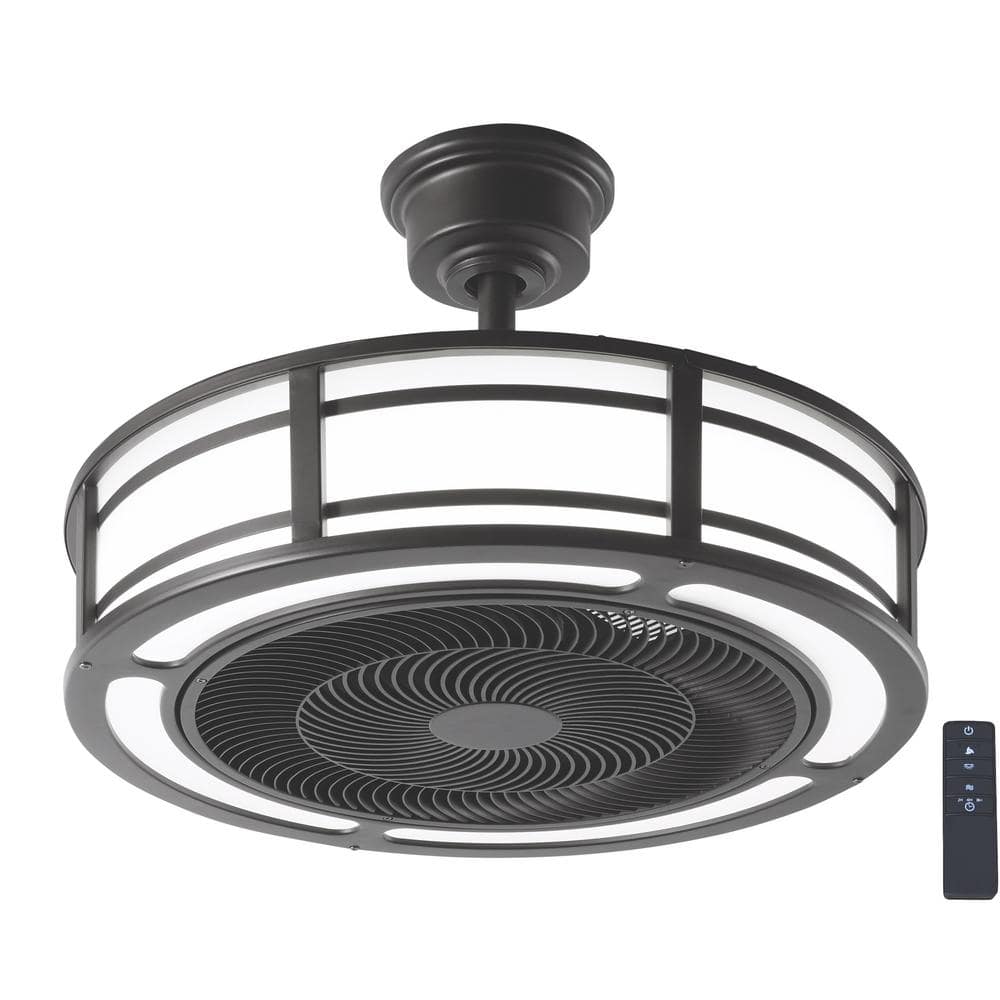 Brette III 23 in. Integrated LED Indoor/Outdoor Espresso Bronze Ceiling Fan with Light and Remote Control - Stu's Home Improvement Outlet