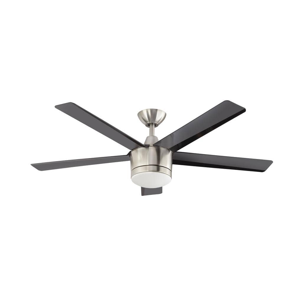 Merwry 48 in. Integrated LED Indoor Brushed Nickel Ceiling Fan with Light Kit and Remote Control - Stu's Home Improvement Outlet