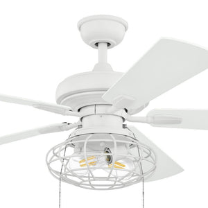 Ellard 52 in. LED Matte White Ceiling Fan with Light Kit - Stu's Home Improvement Outlet