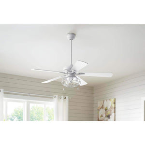 Ellard 52 in. LED Matte White Ceiling Fan with Light Kit - Stu's Home Improvement Outlet
