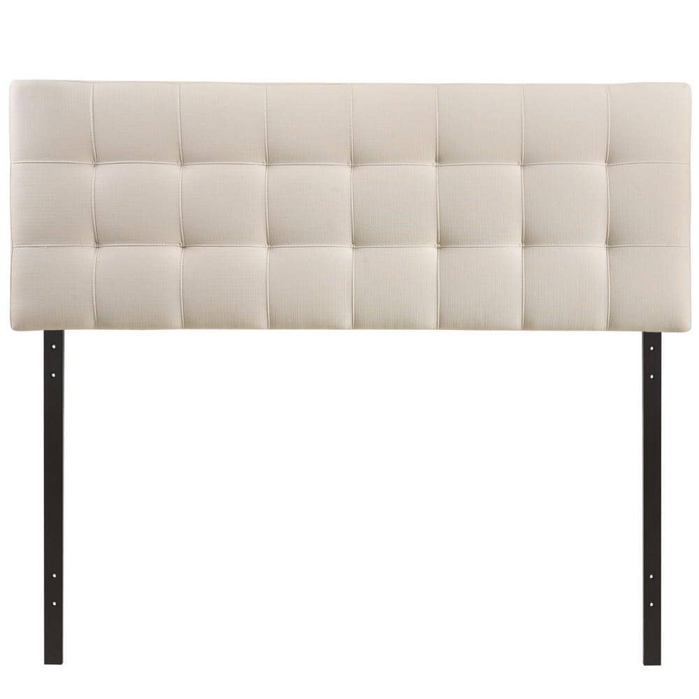 Lily Ivory Queen Upholstered Fabric Headboard - Stu's Home Improvement Outlet