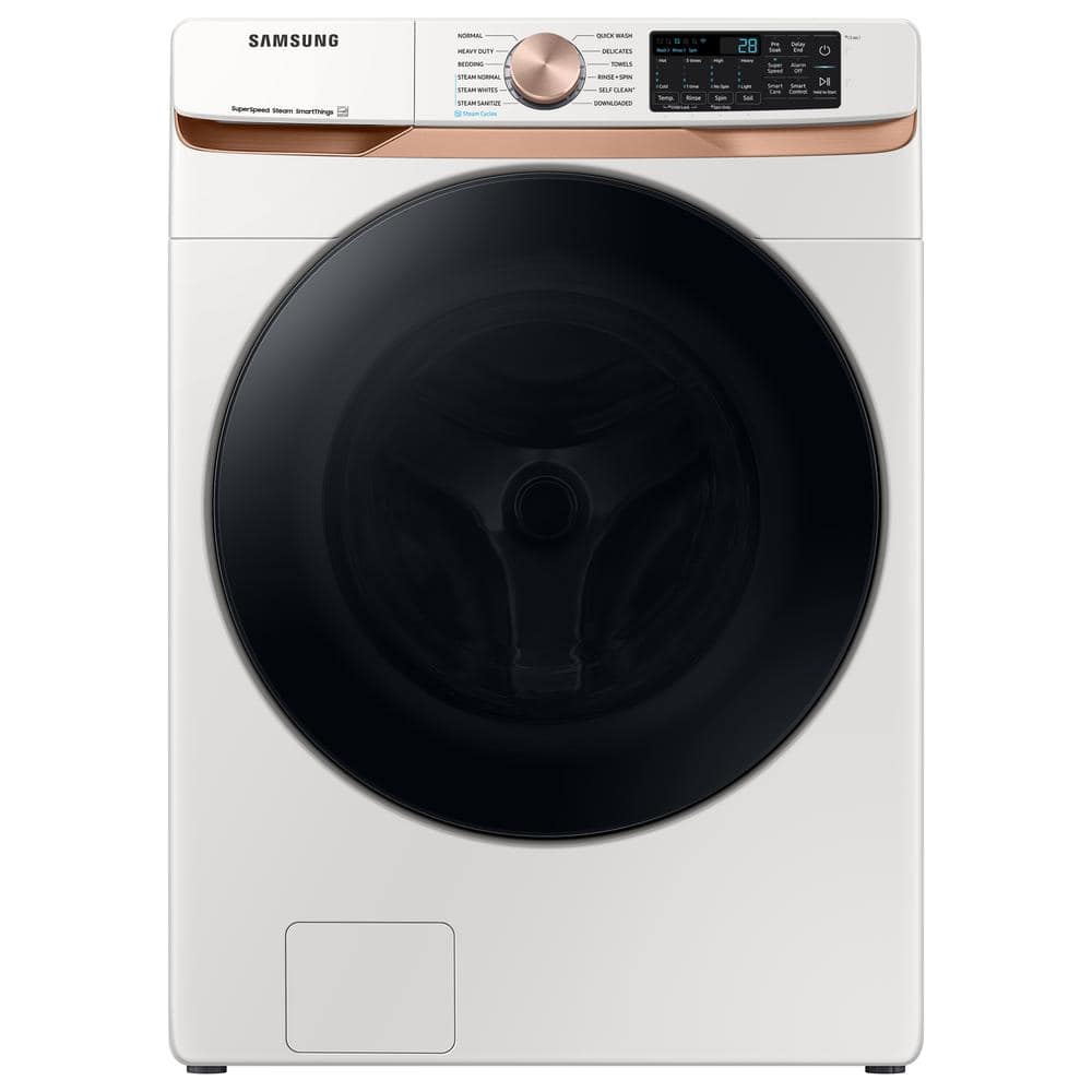 Samsung 5 cu. ft. Extra Large Capacity Smart Front Load Washer in Ivory White with Super Speed Wash and Steam (WF50BG8300AE)