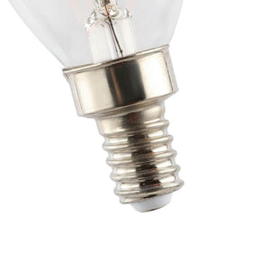 40 - Watt Equivalent C35 Non - Dimmable LED Edison Glass Bulbs w/ E12 Base, 80+ CRI, WW 2700K, 420 Lumens, Clear (Pack of 6) - Stu's Home Improvement Outlet