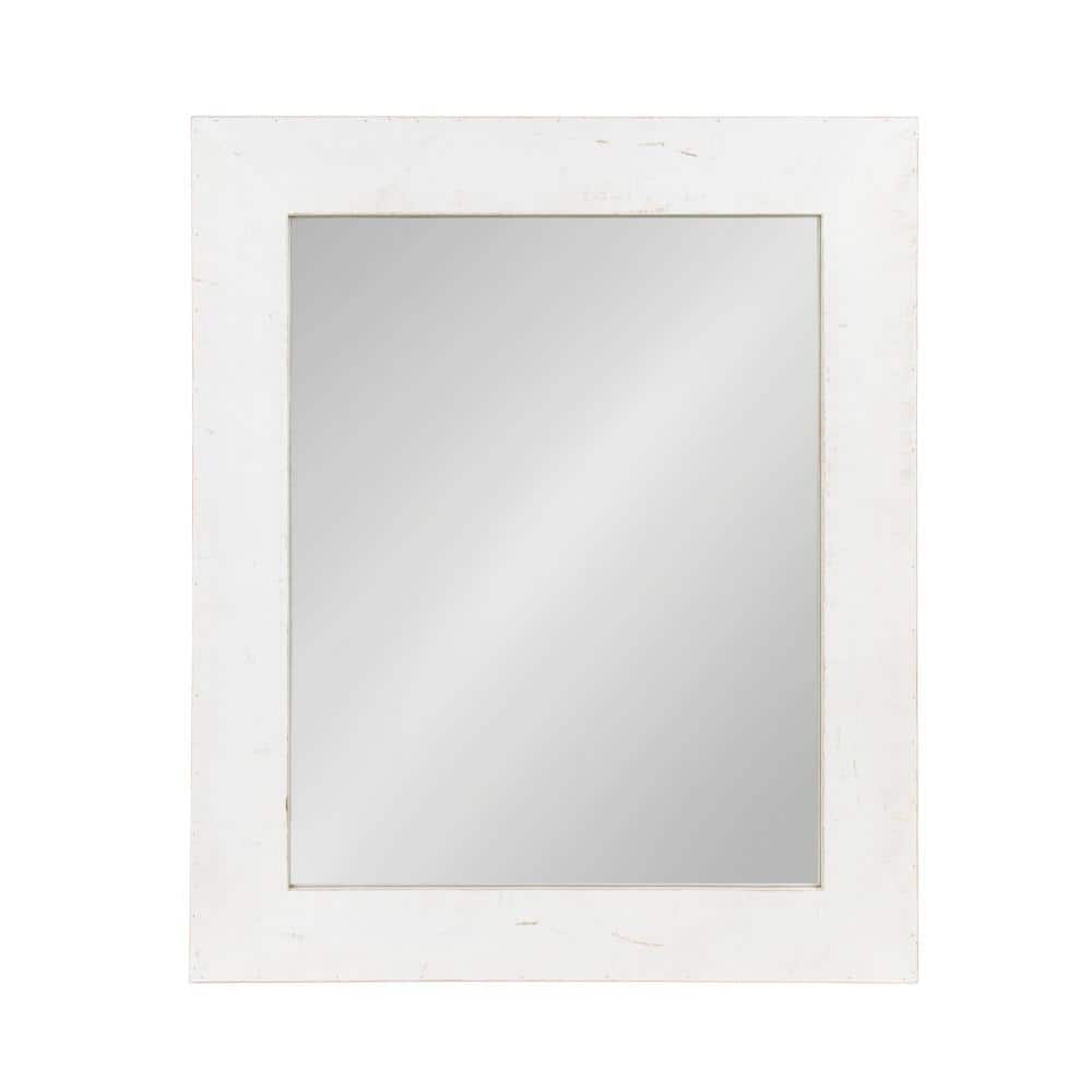 Medium Rectangle White Classic Mirror (36 in. H x 30 in. W)