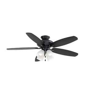 Renew Premier 52 in. Indoor Satin Black Dual Mount Ceiling Fan with LED Bulbs with Pull Chain - Stu's Home Improvement Outlet