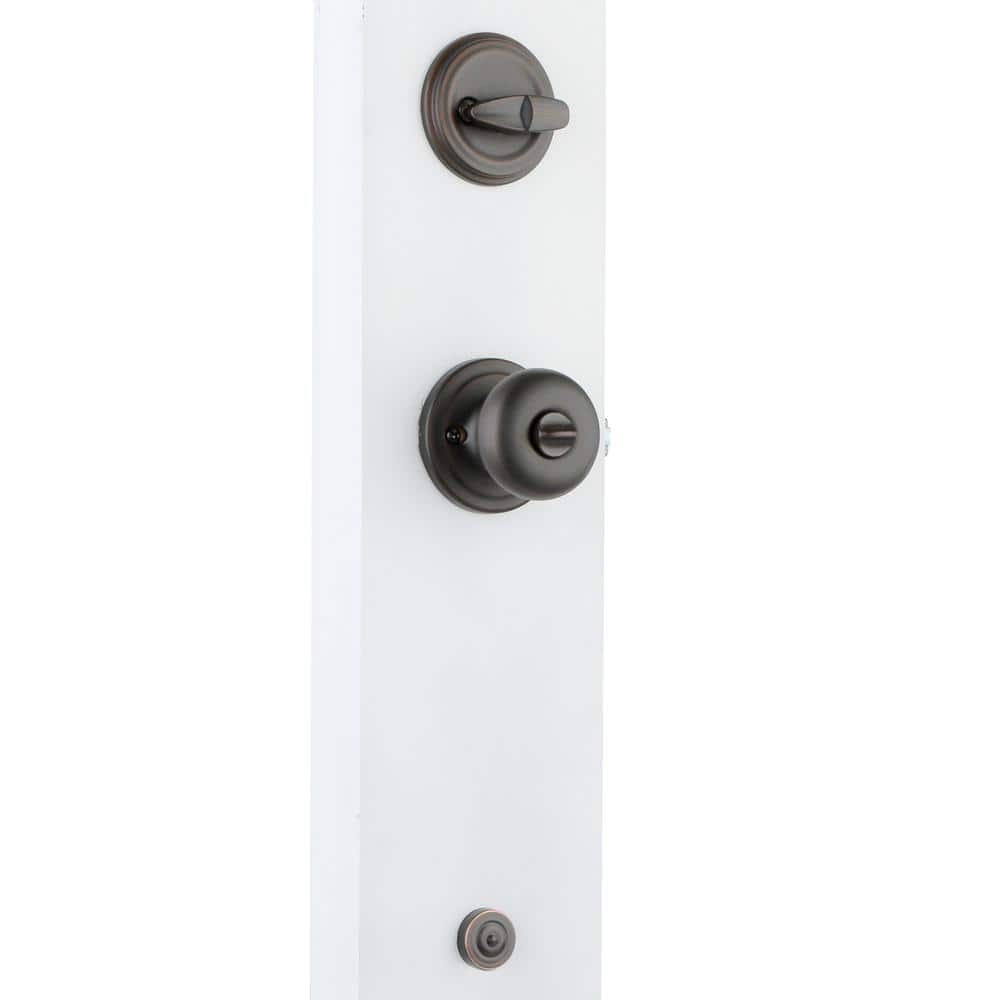 Montara Venetian Bronze Single Cylinder Door Handleset with Juno Entry Door Knob Featuring SmartKey Security - Stu's Home Improvement Outlet