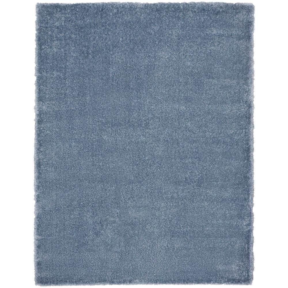 Dreamy Shag Light Blue 8 ft. x 10 ft. All-over design Contemporary Area Rug