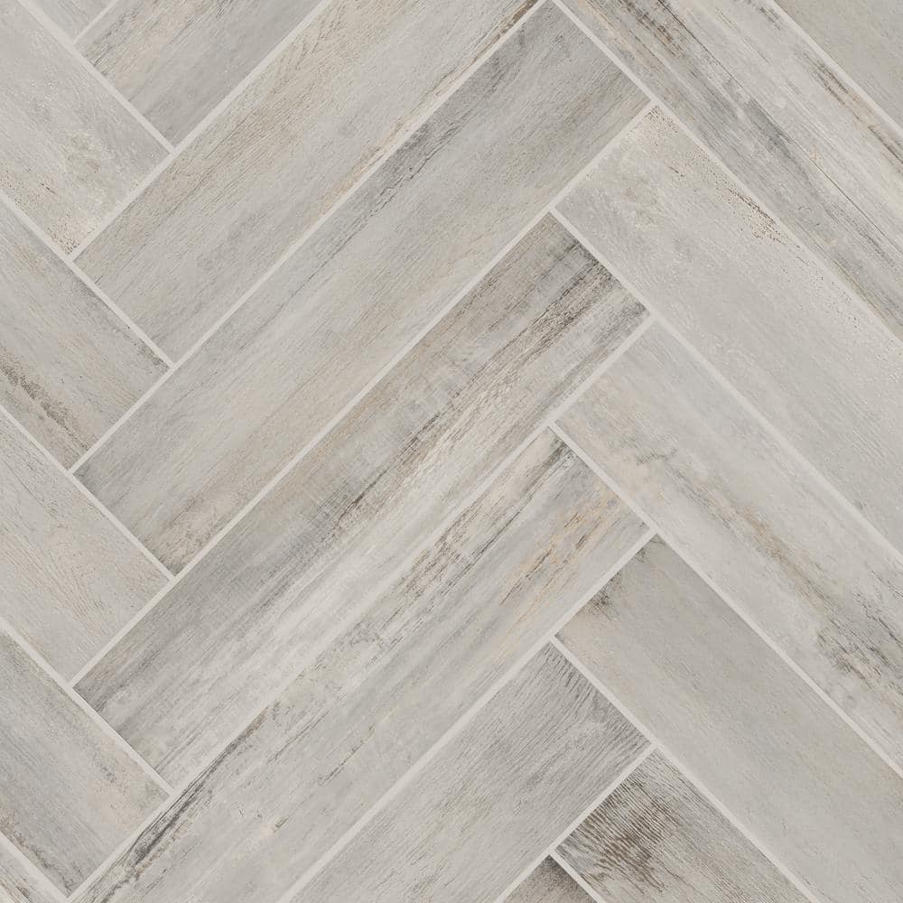 Serene Wood Light Grey 8 in. x 36 in. Matte Porcelain Floor and Wall Tile (15.54 sq. ft./Case) - Stu's Home Improvement Outlet